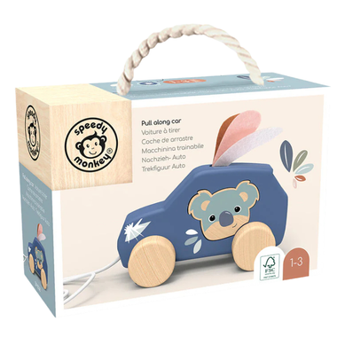 Pull Along Car - Speedy Monkey