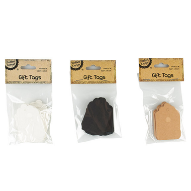 Rectangle Gift Tag 6.3cm - 30pc