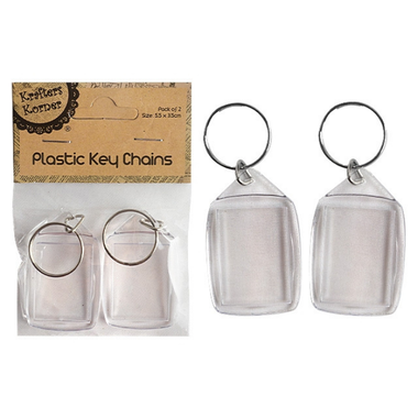 Rectangle Key Chains 2pc - Plastic