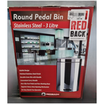 Red Back Pedal Bin - 3L