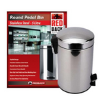 Red Back Pedal Bin - 5L