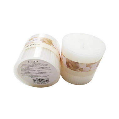 Scented Pillar Candle - White Vanilla - 7 x 7cm