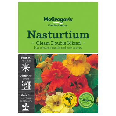 Seeds M2560 Nasturtium - Gleam Double Mixed