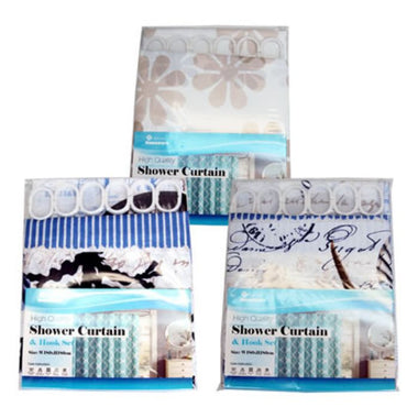 Shower Curtain & Hooks