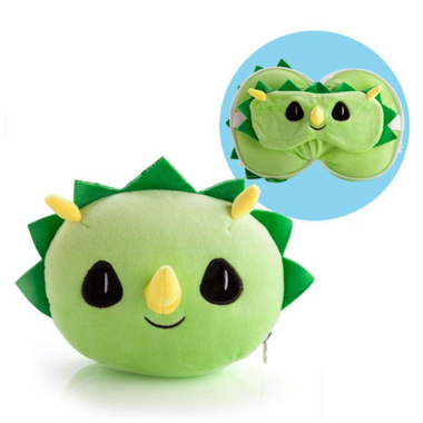 Smooshos Pals Travel Triceratops Mask and Pillow