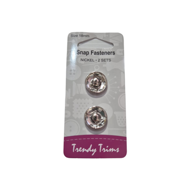 Snap Fastener 2 x 18mm Nickel