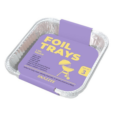 Snazzee Foil Tray 3pk Square