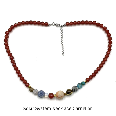 Solar System Necklace Carnelian