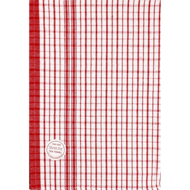 Tea Towel Dobby Quick Dry - Red