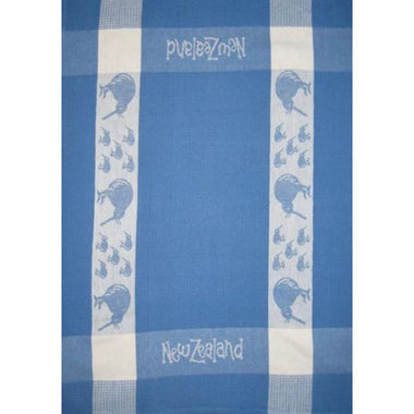 Tea Towel Kiwi Blue and White