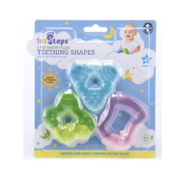 Teether Water Filled Shapes 3pk BPA Free