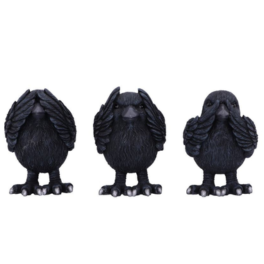 Three Wise Ravens 8.7cm