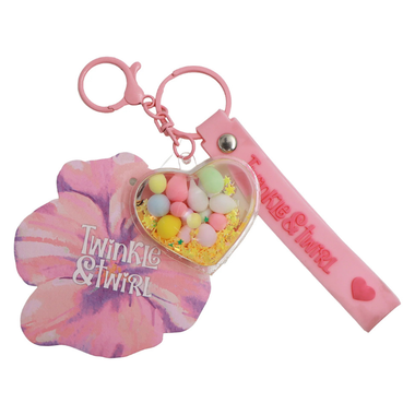 TnT Drop3 Bubble Heart Key Ring Rainbow