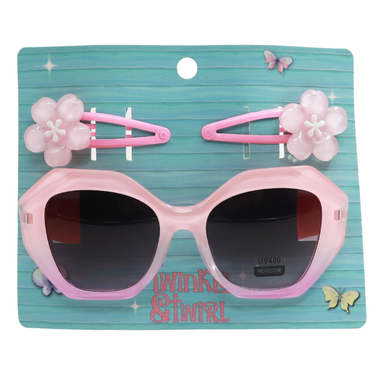 TnT Drop3 Sunglasses & Clip Set Pink Gradient