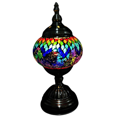 Turkish Mosaic Lamp - Multi Rainbow Half & Half
