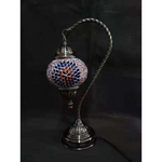 Turkish Lamp Swan Neck - Multi Coloured Flower Mosaic