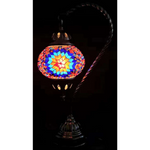Turkish Lamp Swan Neck - Multi Coloured Flower Mosaic
