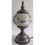Turkish Mosaic Lamp - White & Mirror Star