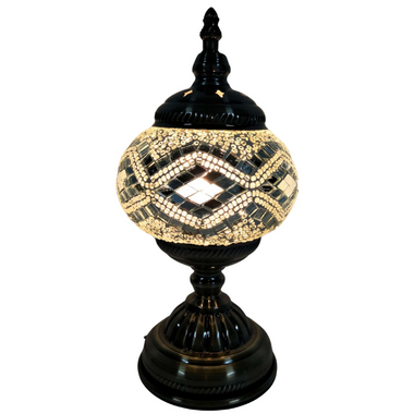 Turkish Mosaic Lamp White Round