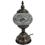Turkish Mosaic Lamp White Round