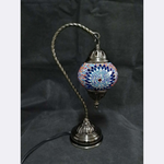 Turkish Mosiac Swan Neck Lamp - Multicolour Flower Burst
