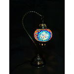 Turkish Mosiac Swan Neck Lamp - Multicolour Flower Burst