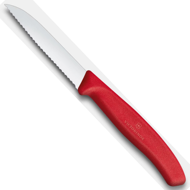 Victorinox Paring Knife Wavy 8cm - Red (Rounded)