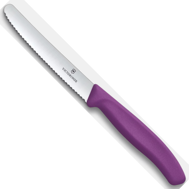 Victorinox Steak & Tomato Knife Wavy 11cm - Purple(New)