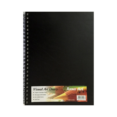 Visual Art Diary A5 - 110gsm Black Cover