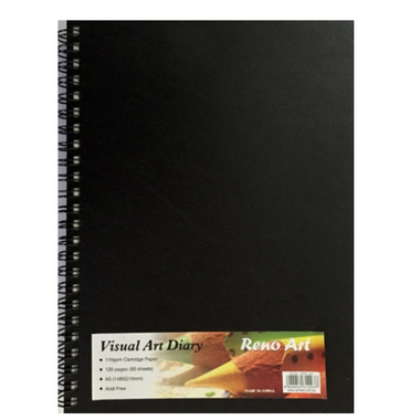 Visual Art Diary A6 - 110gsm Black Cover