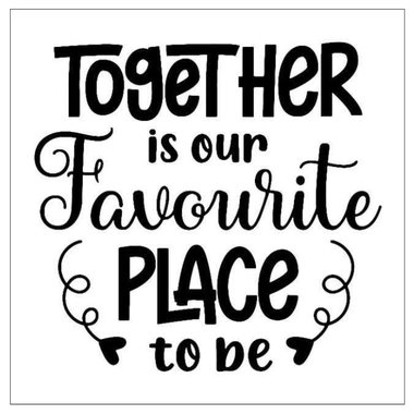 Wall Art - Together Favourite Place (MDF) 40 x 40cm