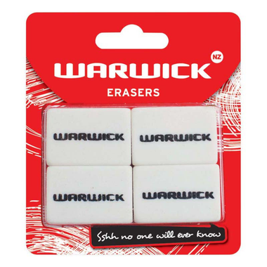 Warwick Erasers Multi 4pk