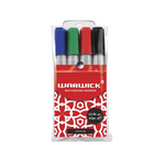 Warwick Whiteboard Marker - Chisel Tip 4pk