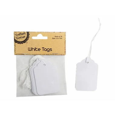White Swing Tags 4.5 x 7cm - 20pc