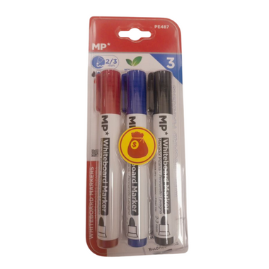 Whiteboard Marker Bullet Tip 3 Pce Set