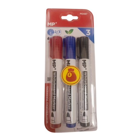 Whiteboard Marker Bullet Tip 3 Pce Set