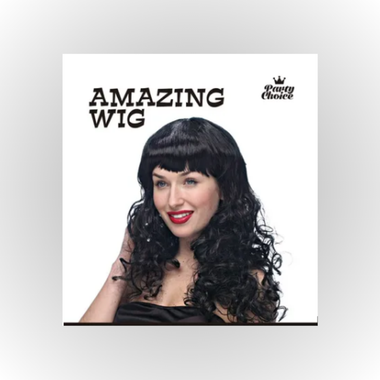 Wig Long Curly Black