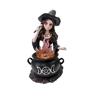 Witch with Brewing Cauldron