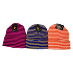 Womens Assorted Striped Beanies