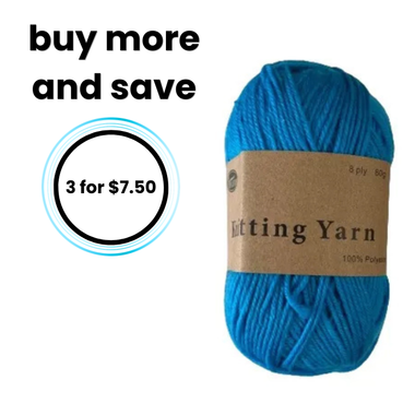 Yarn 80gms 100% Polyester - Blue
