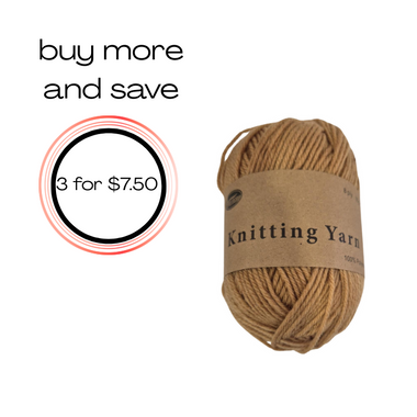 Yarn 80gms 100% Polyester - Golden Brown