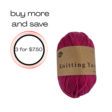 Yarn 80gms 100% Polyester - Magenta