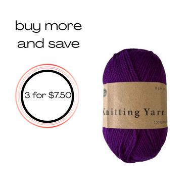 Yarn 80gms 100% Polyester - Purple