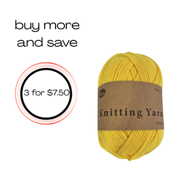 Yarn 80gms 100% Polyester - Yellow