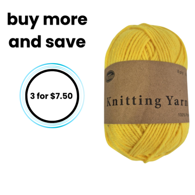 Yarn 80gms 100% Polyester - Yellow