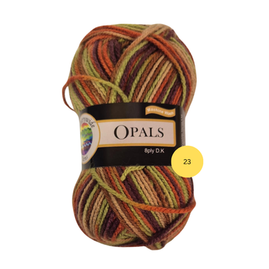 Yarn Opals 23 Multi Fawn-Avocado