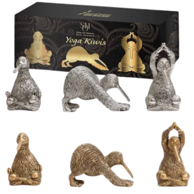 Yoga Kiwis 8.5cm Bronze or Silver - 3pc