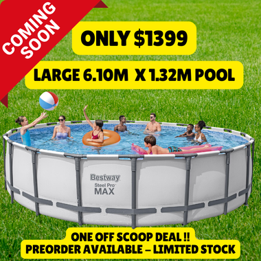 *COMING SOON* Steel Pro MAX Round 6.10m x 1.32m Pool Set