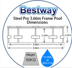 Bestway Steel Pro MAX Round Frame Pool Set 3.66m x 1.22m