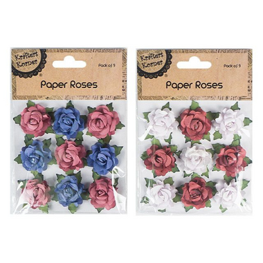 3D Crafting Flowers Rose 9pc